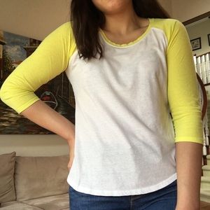 Yellow and White Long-Sleeve Shirt from Hurley